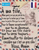 French/Spanish Letter Daughter-Son Love Blanket