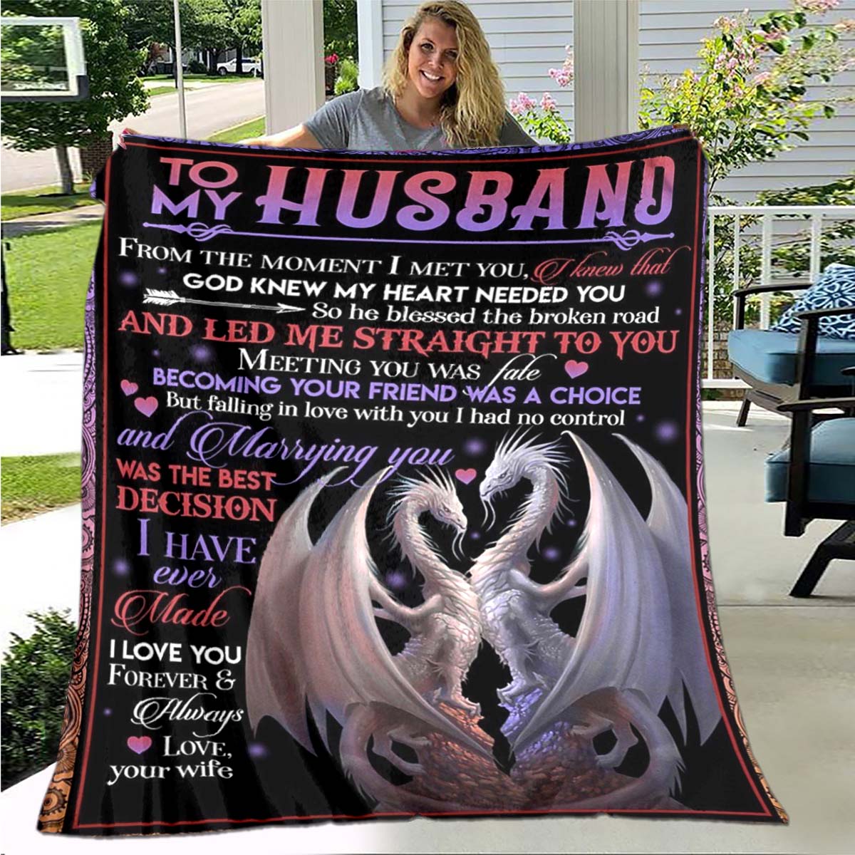 God Knew My heart Husband Blanket